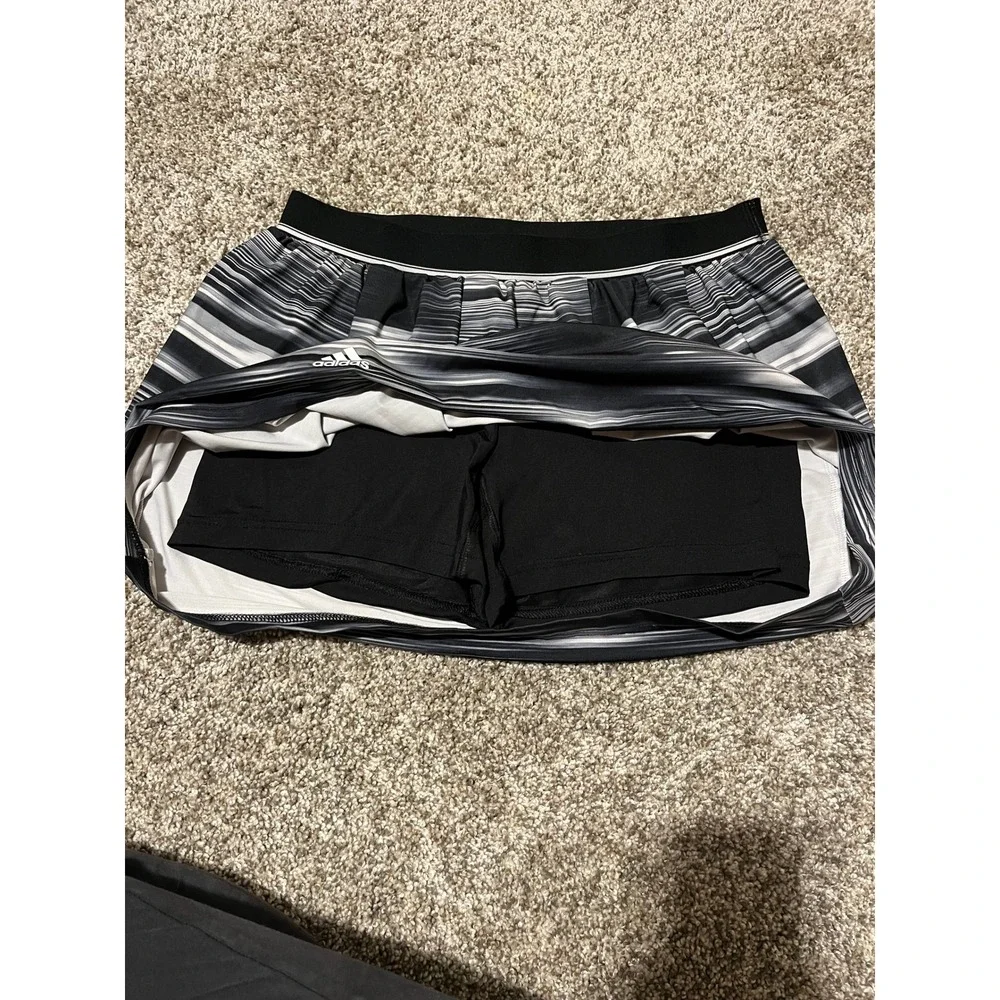 Adidas Youth Response Tennis Set Tank Top Skort Black White Grey XL 14-15